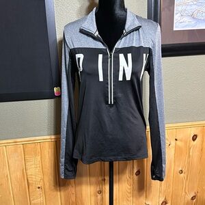 PINK half zip light sweatshirt